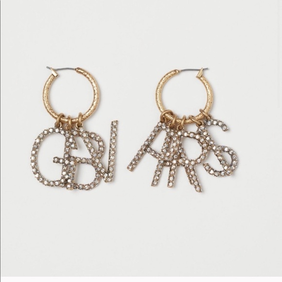 Giambattista Valli x H&M Designer Logo Earrings - Picture 2 of 7